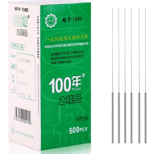 500pcs/box Big Sizes Acupuncture Needle Centuried Disposable Needle acupuncturist beauty massage needle with tube