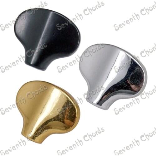 6 Pcs Metal Fish Tail Shape Guitar Tuning Peg Tuners Machine Head Replacemen Buttons knob Handle Tip Gold & Black & Chrome