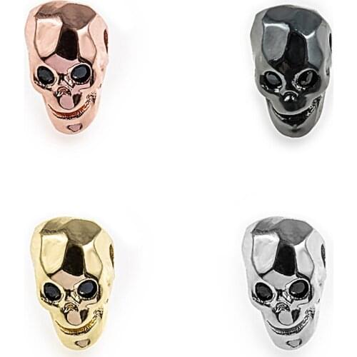 7.5×12.4mm Fashion Personality Funny Smiley Skull Head Jewelry Accessories DIY Bracelet Accessories Connector