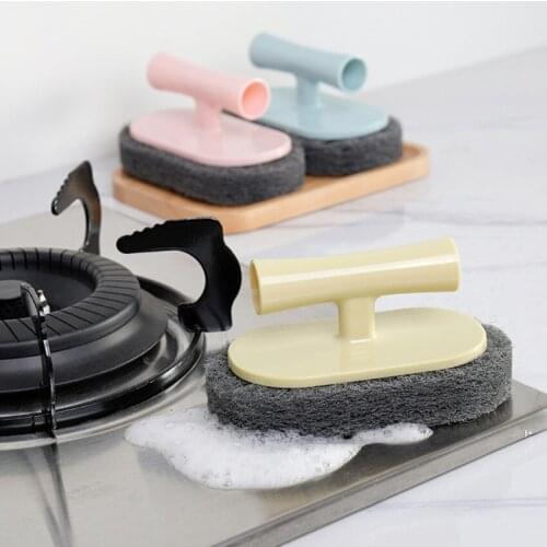 Household Kitchen Sponge Cleaning Brush Dishes Washing Gadgets Bathroom Bathrub Ceramics Dust Dirt Removal Brush