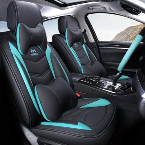 5 seats Leather PU car seat covers For SKODA Yeti KODIAQ Octavia Superb Fabia Rapid KAROQ KAMIQ Automobiles Seat Covers 5 colors