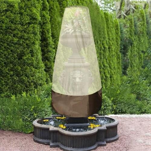 Garden Fountain Cover Waterproof Dustproof Cover Furniture Statue Protective Cover Bird Bath Protector Reusable For Outdoor