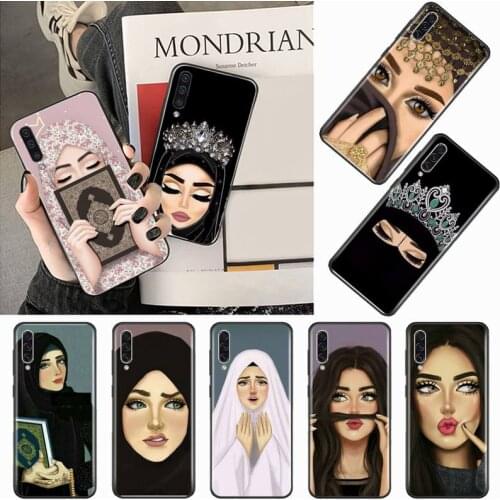 Muslim Islamic Arabic Hijab Face Gril Eyes Phone Case For Samsung galaxy S 7 8 9 10 20 edge A 6 10 20 30 50 51 70 note 10 plus