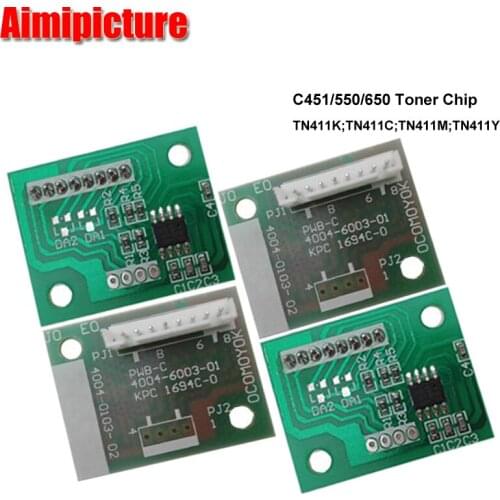 C451 C550 C650 Drum Unit Chip IU610 BK C M Y for Konica Minolta bizhub Photocopier image Drum reset chip 1set free shipping