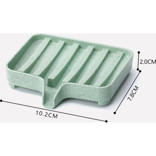 Sponge Holder PP Wheat Straw Storage Rack Drain Soap Box Tray Soapbox 1 Pcs Shower Soap Tray Tool Soap Dish Plate Holder