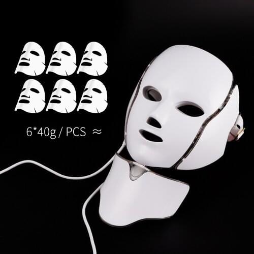 Electric 7 Color Skin Rejuvenation Therapy LED Photon Mask Light Facial Neck Skin Care Anti Aging Skin Tightening Wrinkles