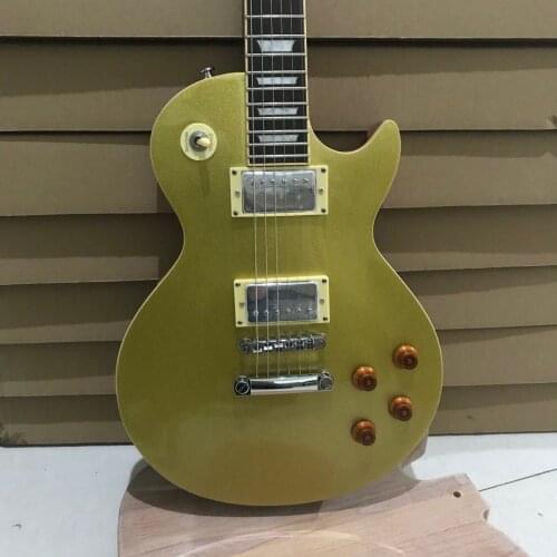 Goldtop Mahogany Electric Guitar Cream Binding Real Guitar Details Rosewood Fingerboard Chinese G Guitarra