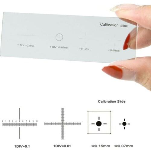 0.01mm Calibrate Microscope Slide Stage Micrometer Calibration with 4 Scales