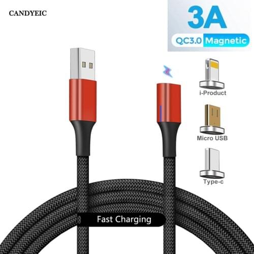 Magnetic Charging Cable For OPPO A72 Charger Cable Magnetic usb c Charging Data Cable