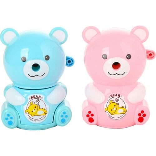 Cute Cartoon Pencil Sharpener Hand Crank Pencil Sharpener For 6-8mm Colored Pencils School Students Office Home Stationery
