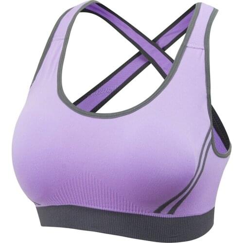 New Women Full Cup Bra Workout Seamless Racerback Bra Push Up Padded Bra Womens Vest Top S M L XL