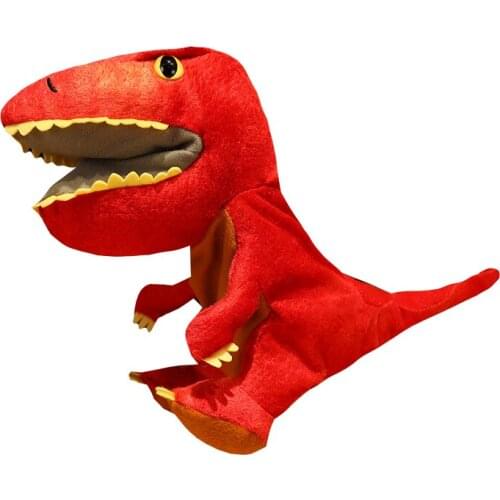 New Cute Glove Dinosaur Plush Hand Puppets Soft Stuffed Cartoon Telling Learning Funny Accompany Toy Baby Birthday Gift