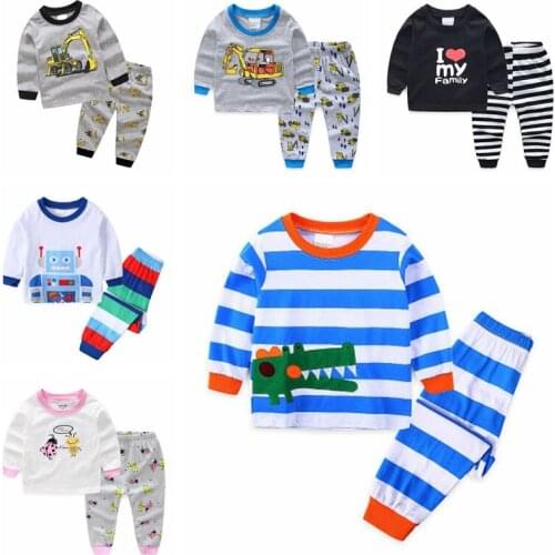 Autumn Cartoon Kids Pajamas Set Boys Long Sleeve Pijamas Girls Sleepwear Clothing Baby Lovely Pyjamas Suit Children Nightwear