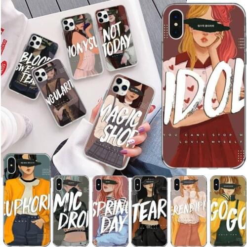 Pepakomi Bts Phone Case For iphone 12 11 Pro Max Mini XS Max 8 7 6 6S Plus X 5S SE 2020 XR Silicone Soft Cover