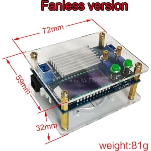 ZK-DP60 Step Down Up Power Supply Module 35W 60W High-Power Adjustable Buck Boost Power Supply Module Converter LCD Display