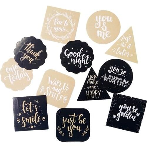 45 Pcs/lot Simple English Blessing Paper Sticker Decoration DIY Diary Scrapbooking Sealing Sticker Kawaii Stationery For Gifts