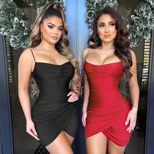 Sexy Dress Women O Neck Ruched Bodycon Mini Dress Women 2021 Summer Hollow Out Ruffles Sundress Beachwear Clubwear Robe