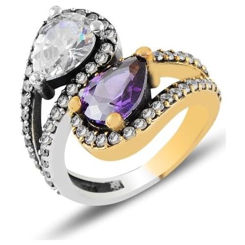 Silver 925 Sterling Zircon Cubic Zirconia Authentic Ring