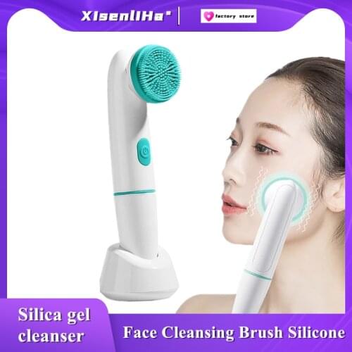 Face Cleansing Brush Silicone Facial Brush Deep Cleaning Pore Cleaner Face Massager Skin Care Waterproof Facial Brush