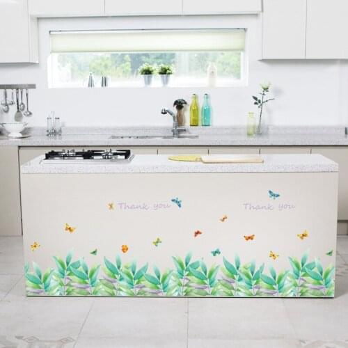 Grass Kitchen Decoration 134*50cm Baseboard Decorative Vinyls for Walls Nordic Style House Decoration Wall Stickers Home Decor