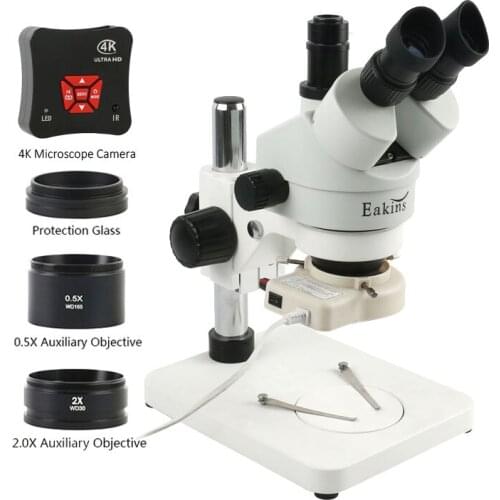 3.5X-90X Trinocular Stereo Microscope 38MP 1080P 4K UHD HDMI USB Video Microscopio Camera Phone Pcb Soldering Repair Kit