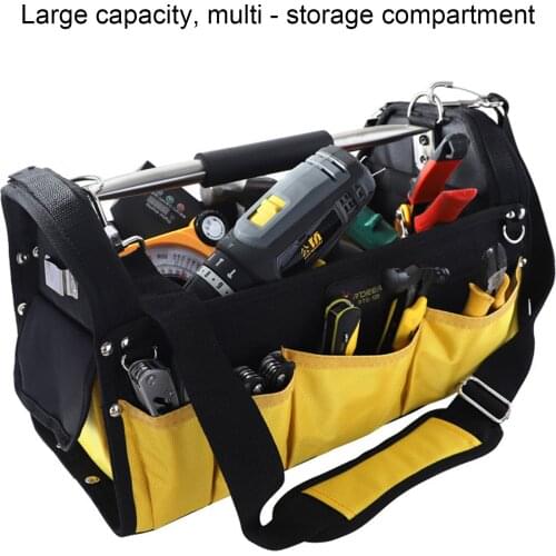 Large Capacity Tool Bag Hardware Organizer Crossbody Belt Men Travel Bags Handbag Backpack Spanner Electrician Carpenter Toolkit