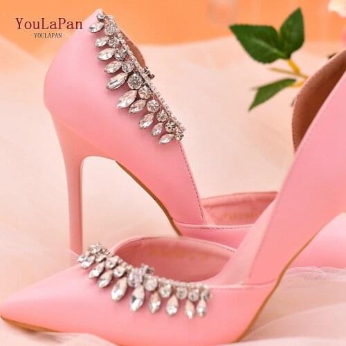 YouLaPan X39 Charm High Heel Shoes Decoration Wedding Shoes Clip Metal Rhinestone Shoe Clips for Women Shoe Buckles Clips