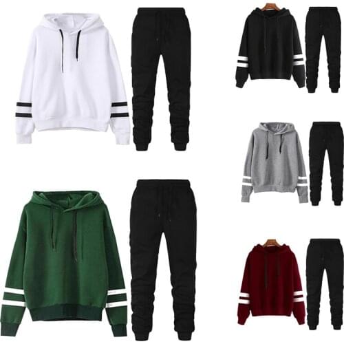 Two Piece Sets Women Tracksuit Pant Sets Woman Solid Top and Pants Suit Fashion Streewear Conjuntos De Mujer Female Hoodies 2Pcs