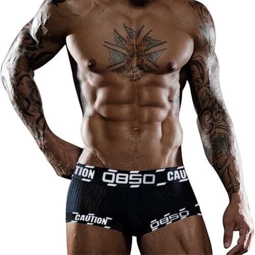 0850 Brand Cotton Men Boxer Sexy Underwear Mens Shorts Panties Comfortable Gay Boxers U Convex Underpants Ins Fashion BS3104