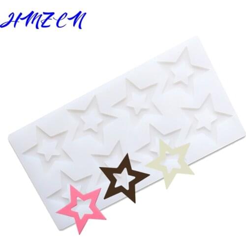 1pc Star Shape Silicone Mold DIY 3D stampi resina Cupcake Fondant Sugarcraft Chocolate Pastry Mould Muffin Pan Baking