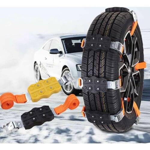 2X Universal Anti-slip Emergency Car Tire Snow Chain Winter Ice Road Tire Wheel Chain For Outdoor Jeep SUV Pickup 4WD 4X4 UTE