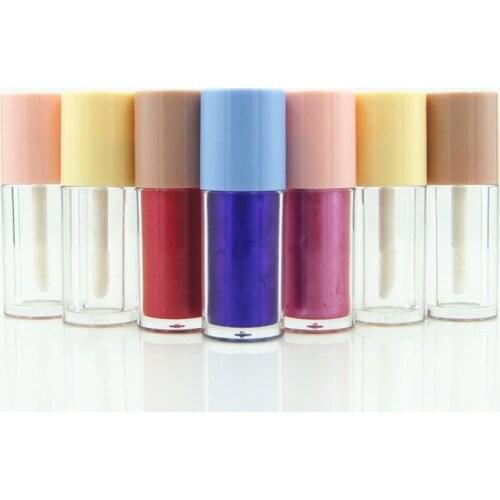 20pcs 2ml pink/yellow/purple Lip Gloss Tube DIY Lipgloss Containers Bottle Empty Cosmetic Packagingr Makeup Organizer Wholesale