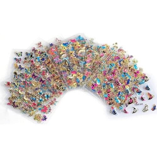 3D Nail Stickers Decal 30pcs Self-adhesive Butterfly Pattern Nail Stickers DIY Charm Design Manicure Nail Art Decorations NTL-27