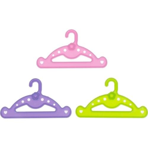 5pcs/lot New Plastic Hangers Baby Toys Fit For 18 Inch Girls Doll & 43 Cm Baby Doll Dolls Clothes Accessories