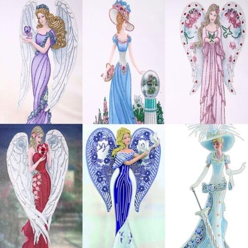 Dress Lady Part Special-shaped Drill Diamond Painting Home Decoration Gift Hanging Painting Characters Diamond Painting 30x60cm