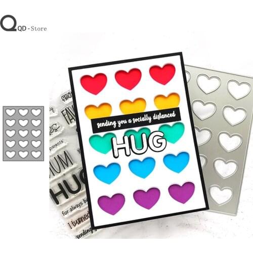 Hollowed Heart Shape Frame Cutting Dies Stamps Dies Scrapbooking Mold Cut Handmade Tools DIY Craft Decoration 2021 New Metal Die