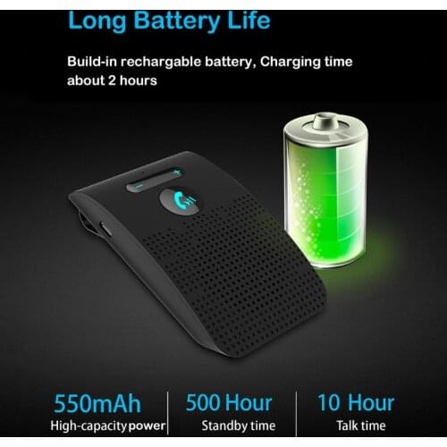 Wireless Car Bluetooth V5.0 Bluetooth Handsfree Car Kit Wireless Bluetooth Speaker Phone Sun Visor Clip Speakerphone