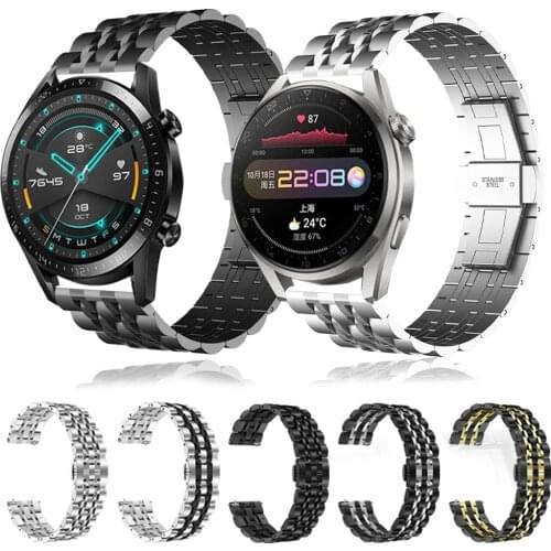 20mm 22mm Stainless Steel Metal Wrist Strap for HUAWEI Watch 2 3 Pro Watchband Bracelet for HUAWEI GT 2 46/42mm/GT2e Watch Band