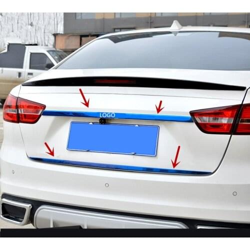 Stainless Steel Tail Trunk Doors Decorated Mouldings For Ford Escort ACA070