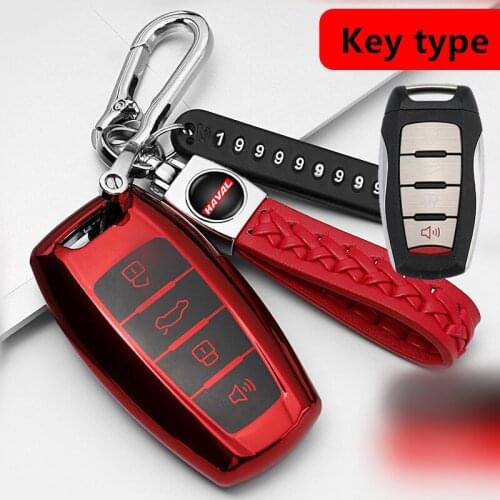 For HAVAL F7 H6 H8 H9 F7X H5 H2 2019 2020 2021 CN New Hot Sale TPU Car Remote Key keychain Cover Accessories