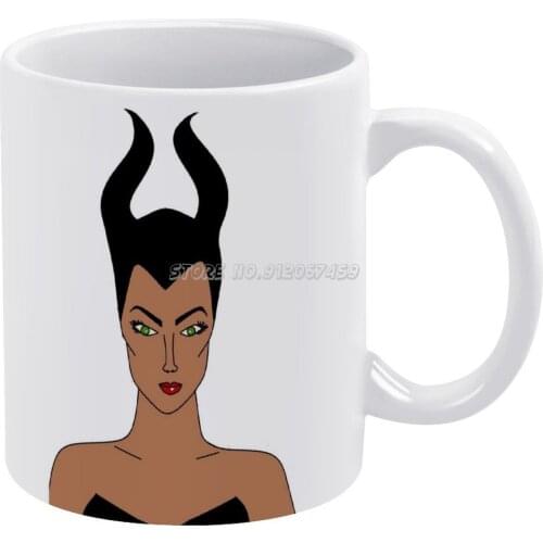 Lookalike Coffee Mugs 330ml Creative Travel Mug and Cup Office Drinkware Mugs Tazza Lookalike Doppelg ? Nger Horned Red Lips Gre