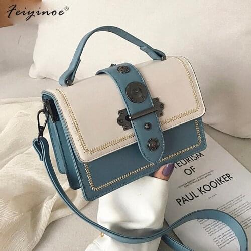 Elegant Female Casual Tote Bag Womens Designer Handbag Rivet Shoulder Messenger Bag 2021 Fashion New High Quality PU Leather