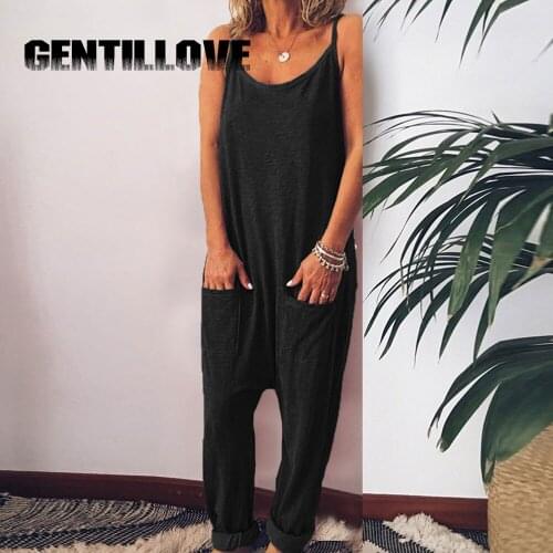 Женские однотонные комбинезоны GENTILLOVE China At AliExpress