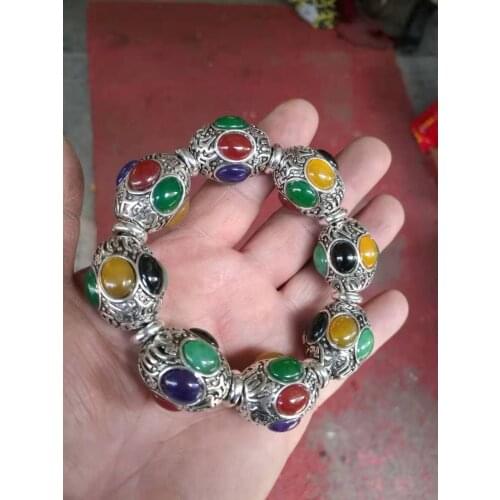 Fine Jewelry Tibetan silver jewelry Miao silver Miao ethnic style fashion handmade jewelry bracelet