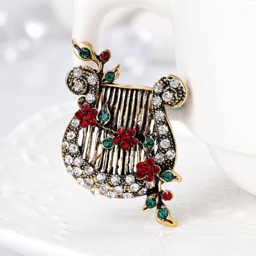 Classic Flowers Drop Oil Rhinestones Butterfly Vintage Brooches for Women Brooch Pins Party Jewelry