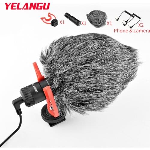 Video Record Microphone Mic for Camera Smartphone Youtube Video Recording for iPhone/Android Mobile phone