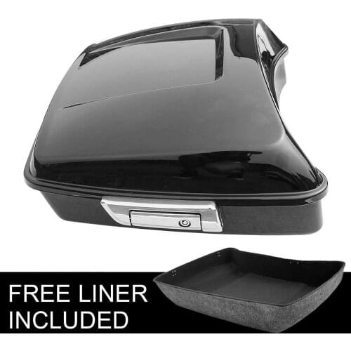 Motorcycle Black Chopped Trunk For Harley Tour Pack Touring Road King Electra Road Glide FLHT 2014-2020
