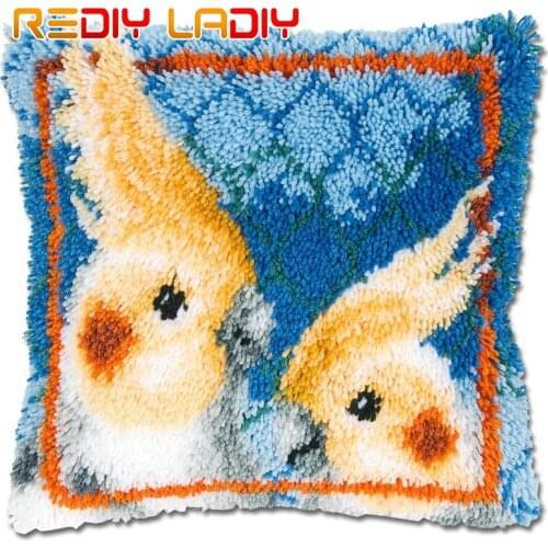 Latch Hook Kit Make Your Own Cushion Winnie & Bees Printed Canvas Crocheting Pillow Case Latch Hook Cushion Cover Hobby & Crafts