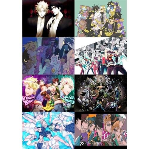 Jojos Bizarre Adventure Polypropylene A3 8 pieces Posters wall poster