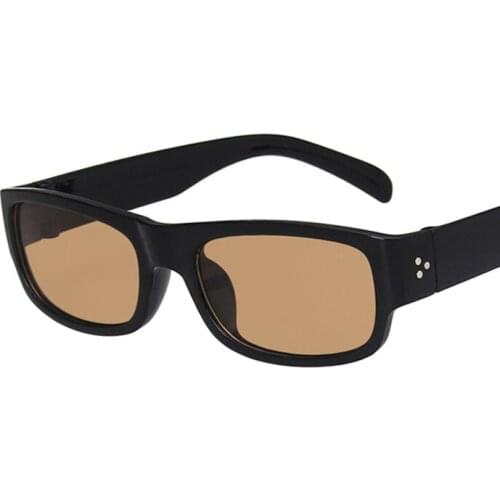 Glasses 90s Aesthetic Y2K Decorative Sun Protection Retro For Fashion Trends Rectangular Women Square Transparent Sunglasses